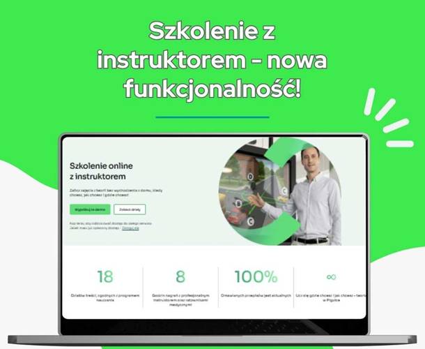 Szkolenie z instruktorem - nowa funkcjonalność w serwisie!