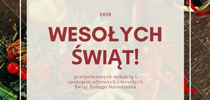 Wesołych Świąt Bożego Narodzenia!