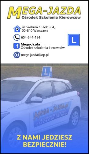 logo Ośrodek Szkolenia Kierowców Mega-Jazda