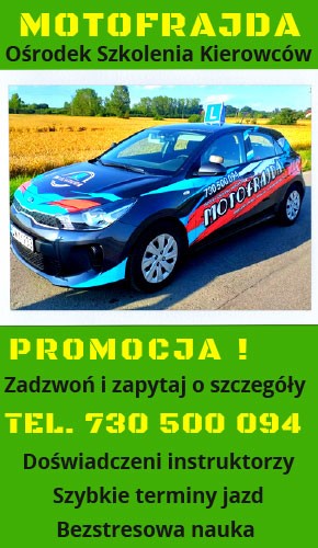 logo Ośrodek Szkolenia Kierowców Motofrajda Aleksandra Krych,  NAJBLIŻSZY KURS: 12.01.2026r. godz . 17:00